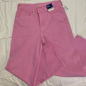 NWT pink wide leg jeans